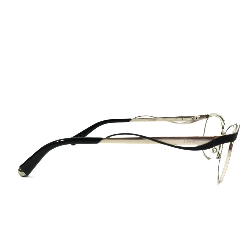 Christian Dior Eyeglasses Frames CD3783 G8Q Black Light Gold Cat Eye 55-14-140